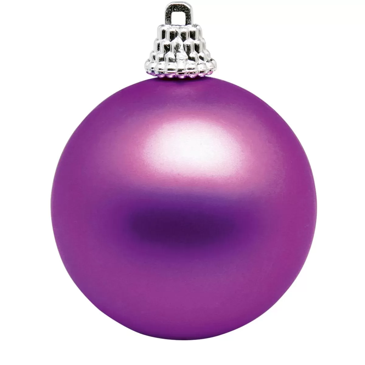 DecoWoerner Mat, Purple Plastic Christmas Baubles, 6 Cm Ø - 24 Pieces