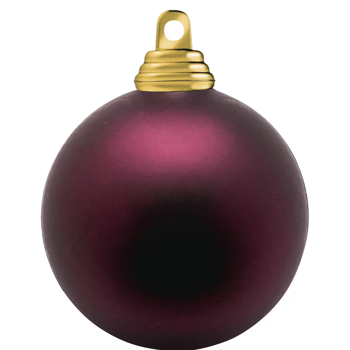 DecoWoerner Mat, Wine Plastic Christmas Baubles, 6 Cm Ø - 24 Pieces