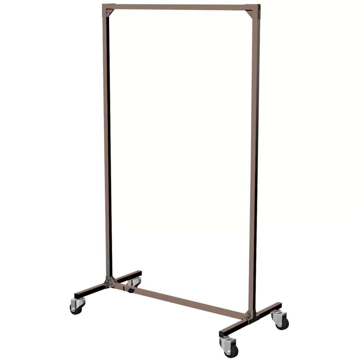 DecoWoerner Metal Clothes Rack Brown With Castors