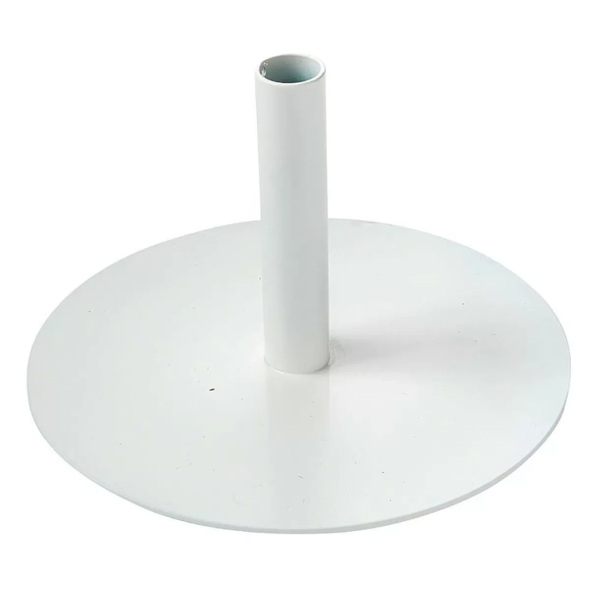 DecoWoerner Metal Stand 1 Receptacle, 15 Cm High, White