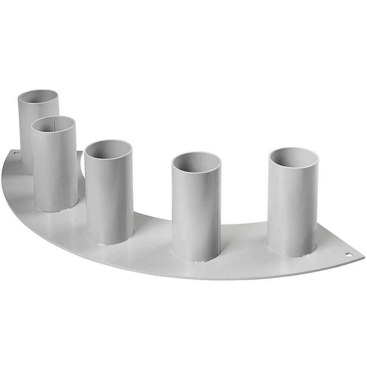 DecoWoerner Metal Stand 5 Receptacles, 15 Cm High, Gray, Curved