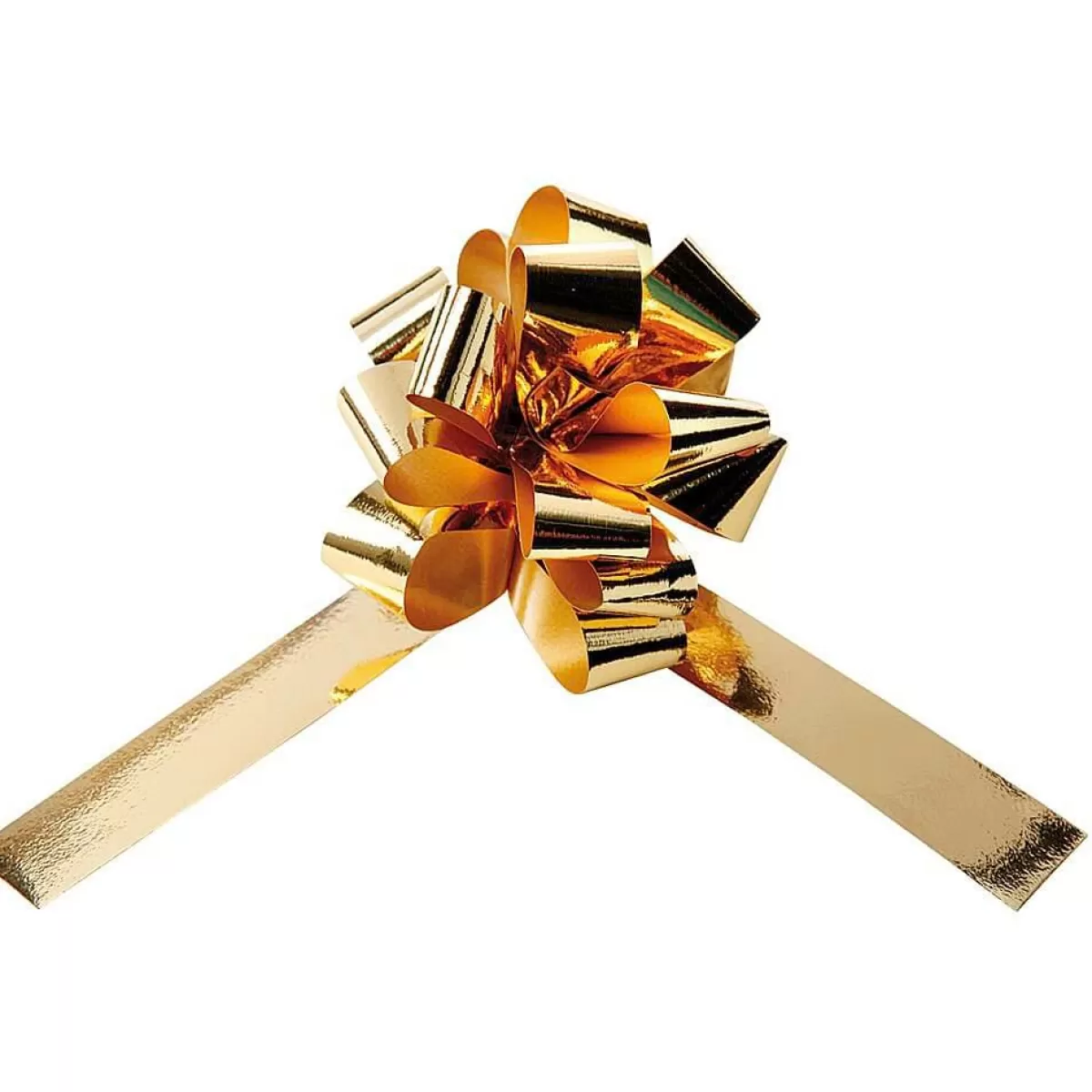 DecoWoerner Metallic Drawstring Bows, Ø 10 Cm,