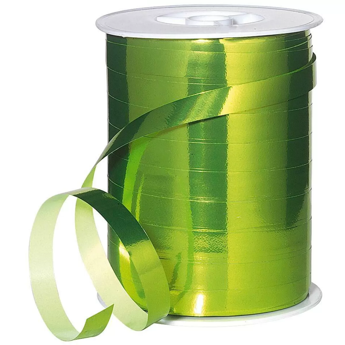 DecoWoerner Metallic Ribbon, Shiny, Width 10 Mm, Apple