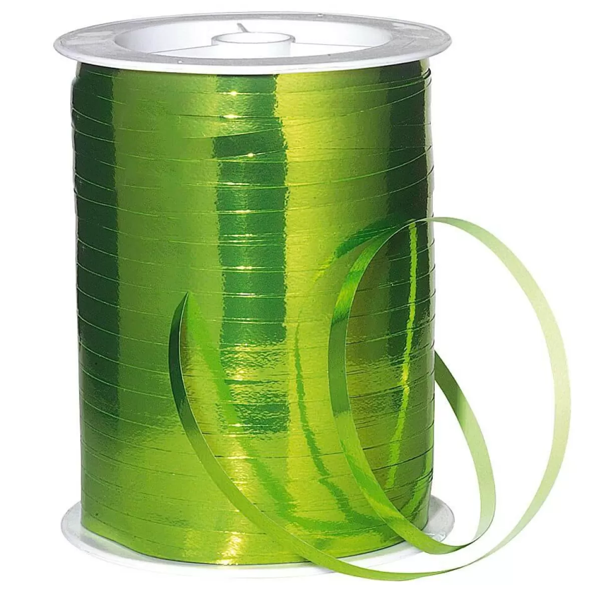 DecoWoerner Metallic Ribbon, Shiny, Width 5 Mm, Apple