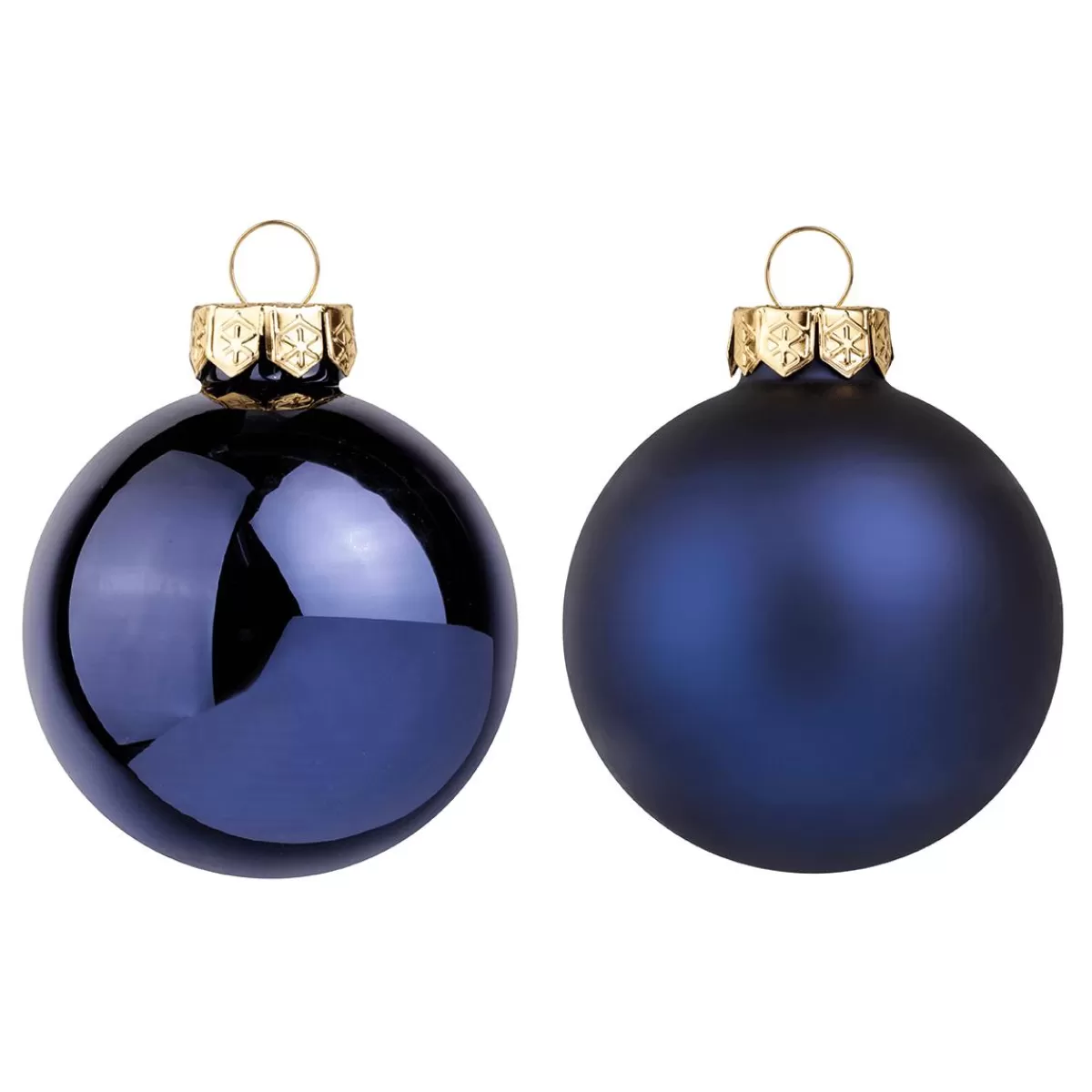 DecoWoerner Midnight Glass Christmas Baubles 8 Cm Ø - 12 Pieces