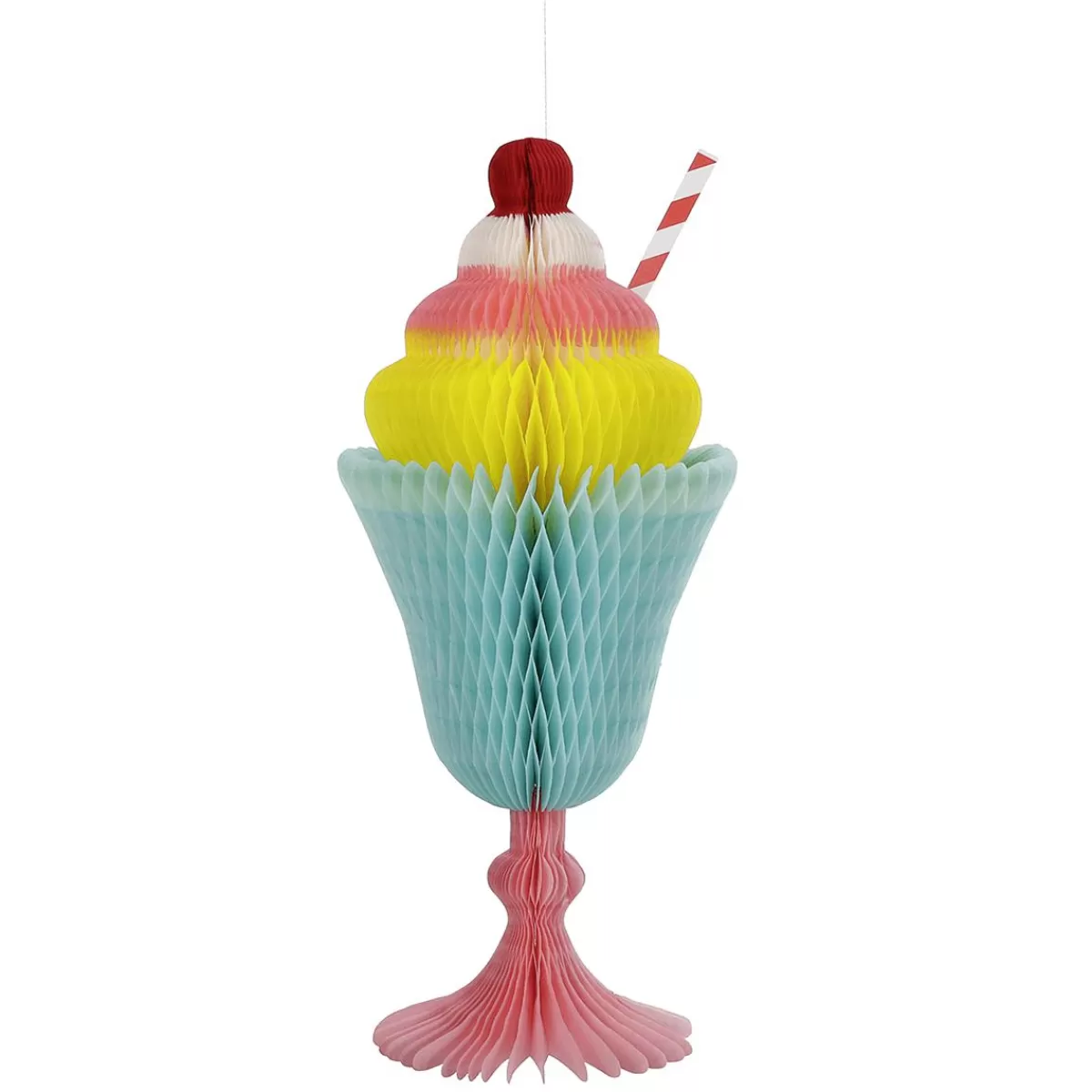 DecoWoerner Milkshake Made Of Honeycomb Paper 40 Cm, Flame Retardant B1