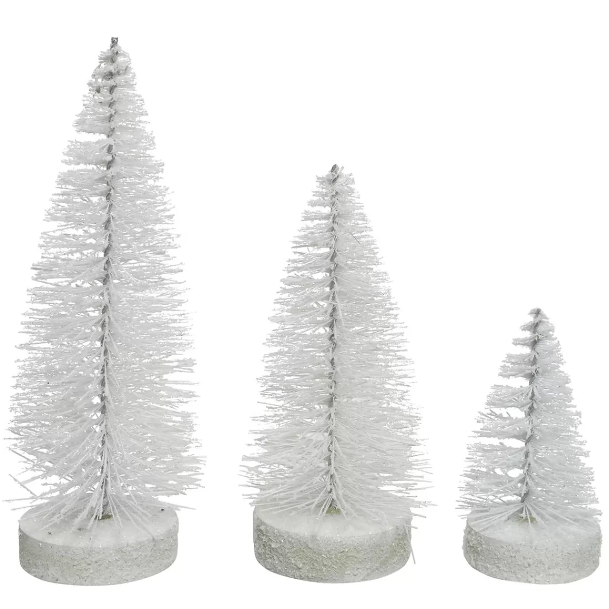 DecoWoerner Mini Brush Trees In 3-piece Set