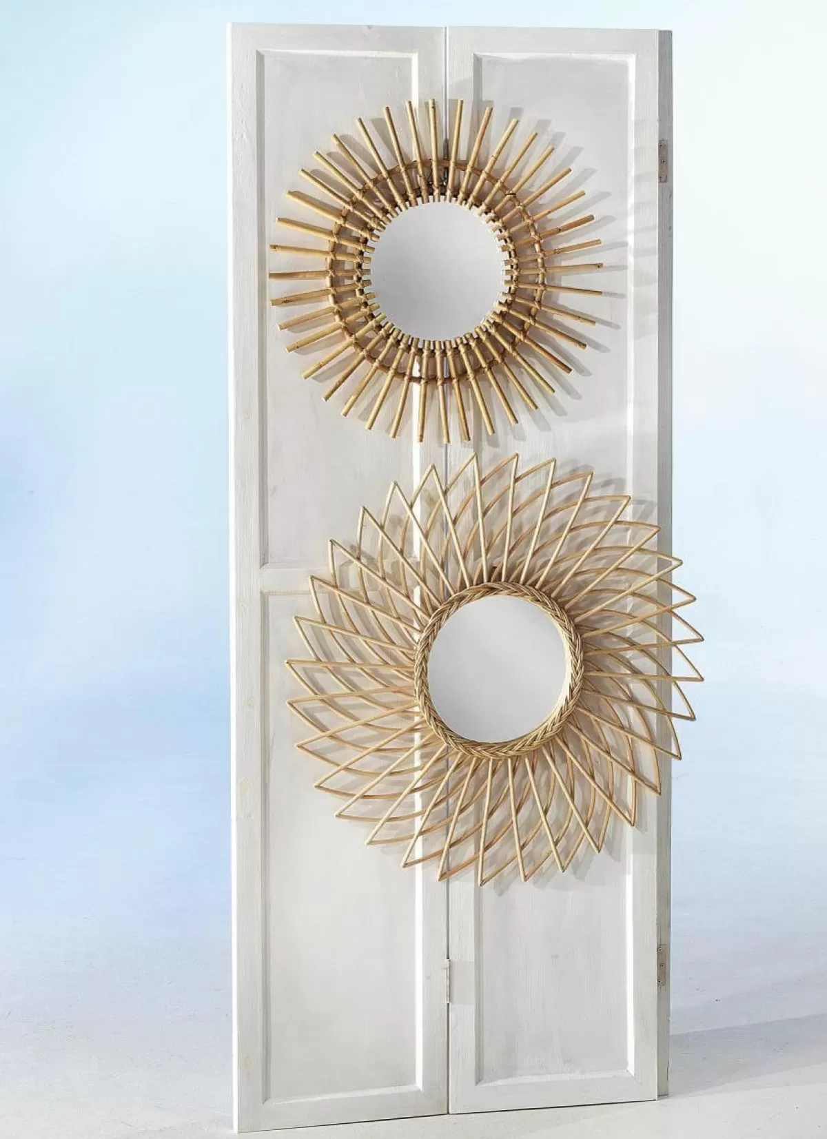 DecoWoerner Mirror "Rattan" Ø 55 Cm