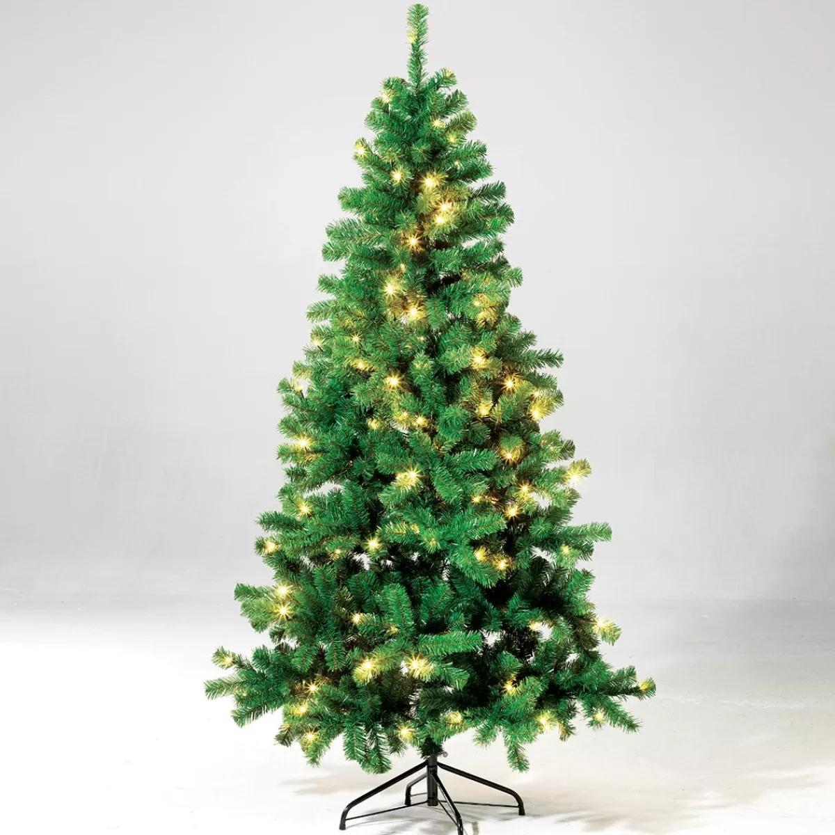 DecoWoerner Narrow Artificial Christmas Tree With LED 150 Cm