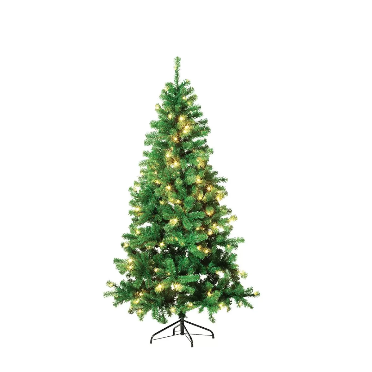 DecoWoerner Narrow Artificial Christmas Tree With LED 210 Cm