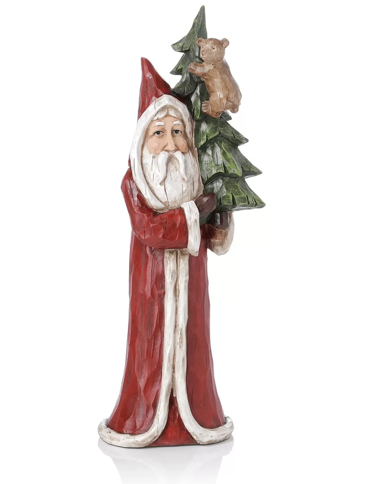 DecoWoerner Natural Painted Wooden Father Christmas 51 Cm