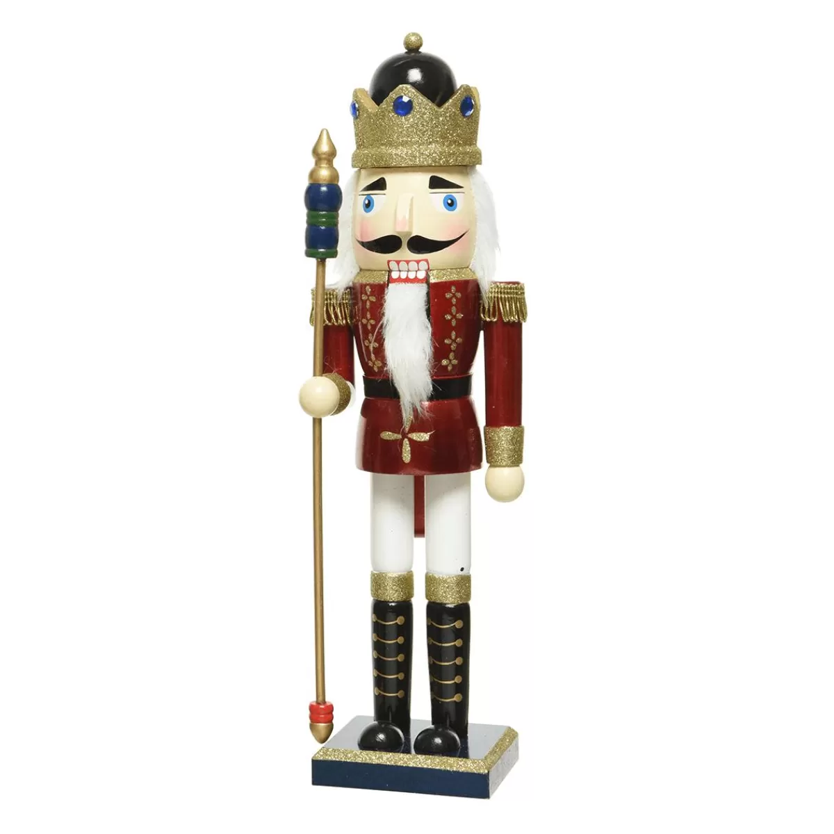 DecoWoerner Nutcracker With Wooden Sceptre 38 Cm