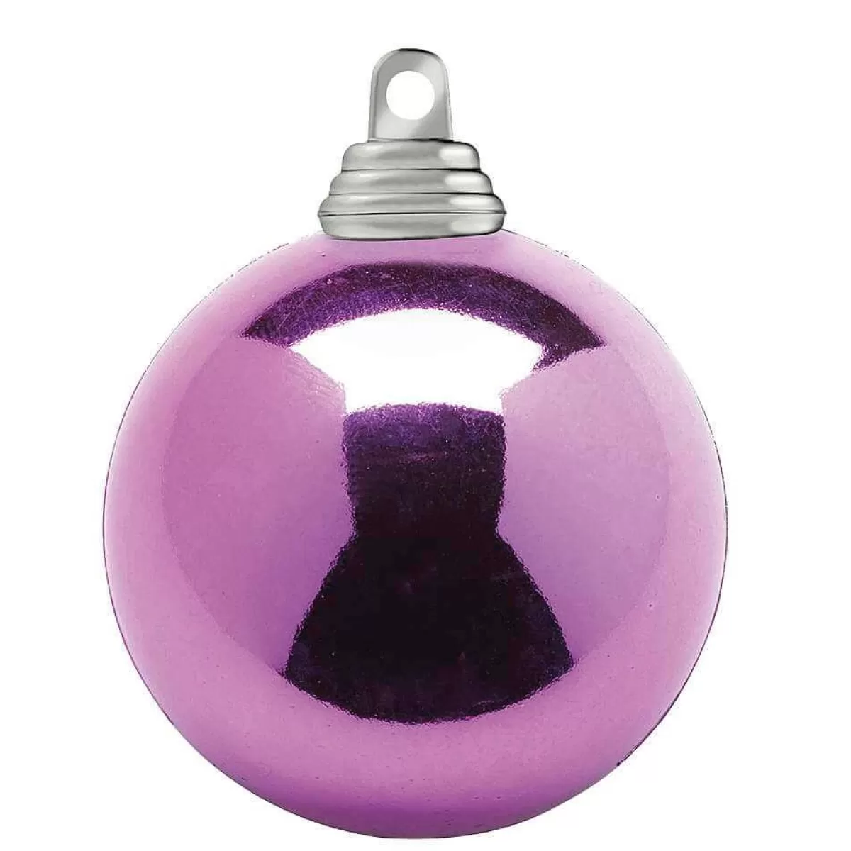 DecoWoerner Orchid, Shiny Christmas Baubles Made Of Flame Retardant Plastic, 6 Cm Ø - 24 Pieces