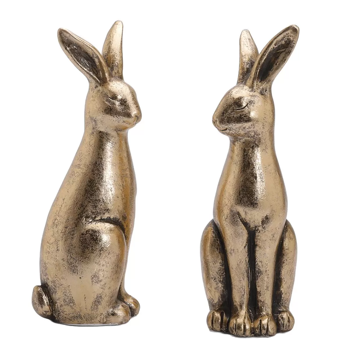 DecoWoerner Pair Of en Ceramic Easter Bunnies 2 Pieces