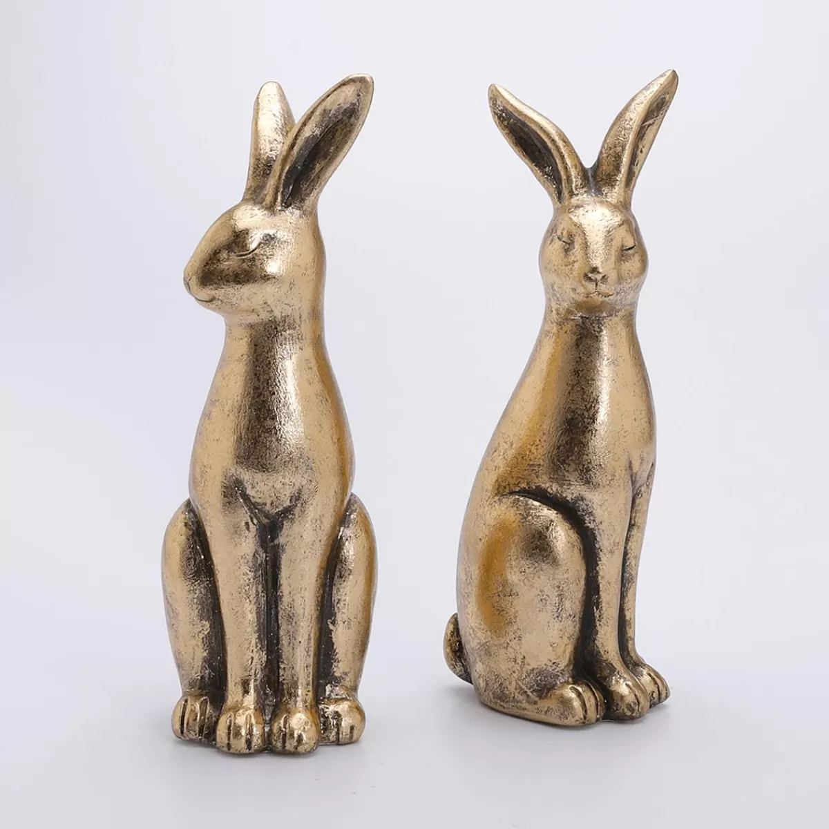 DecoWoerner Pair Of en Ceramic Easter Bunnies 2 Pieces