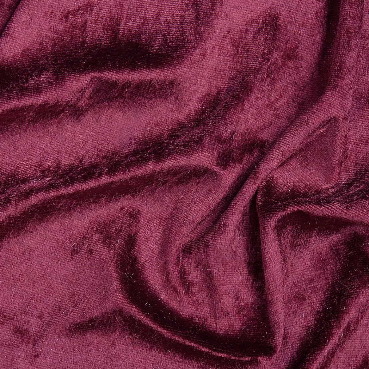 DecoWoerner Panne Velvet Width 150 Cm, Bordeaux