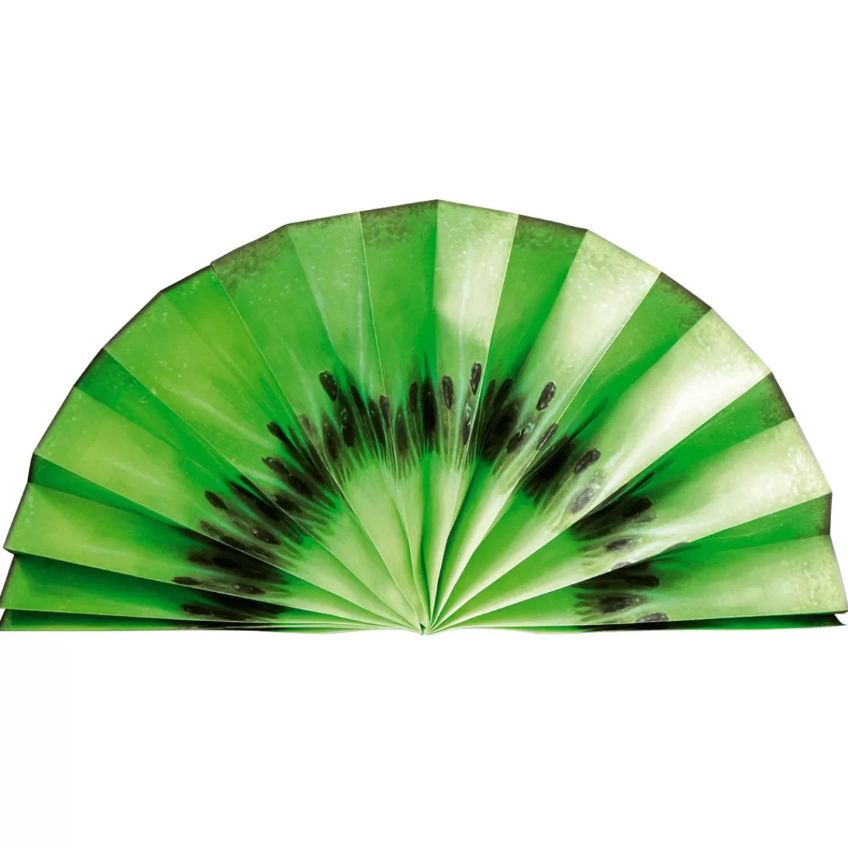 DecoWoerner Paper Fans Fruit Motif Kiwi, Width 80 Cm