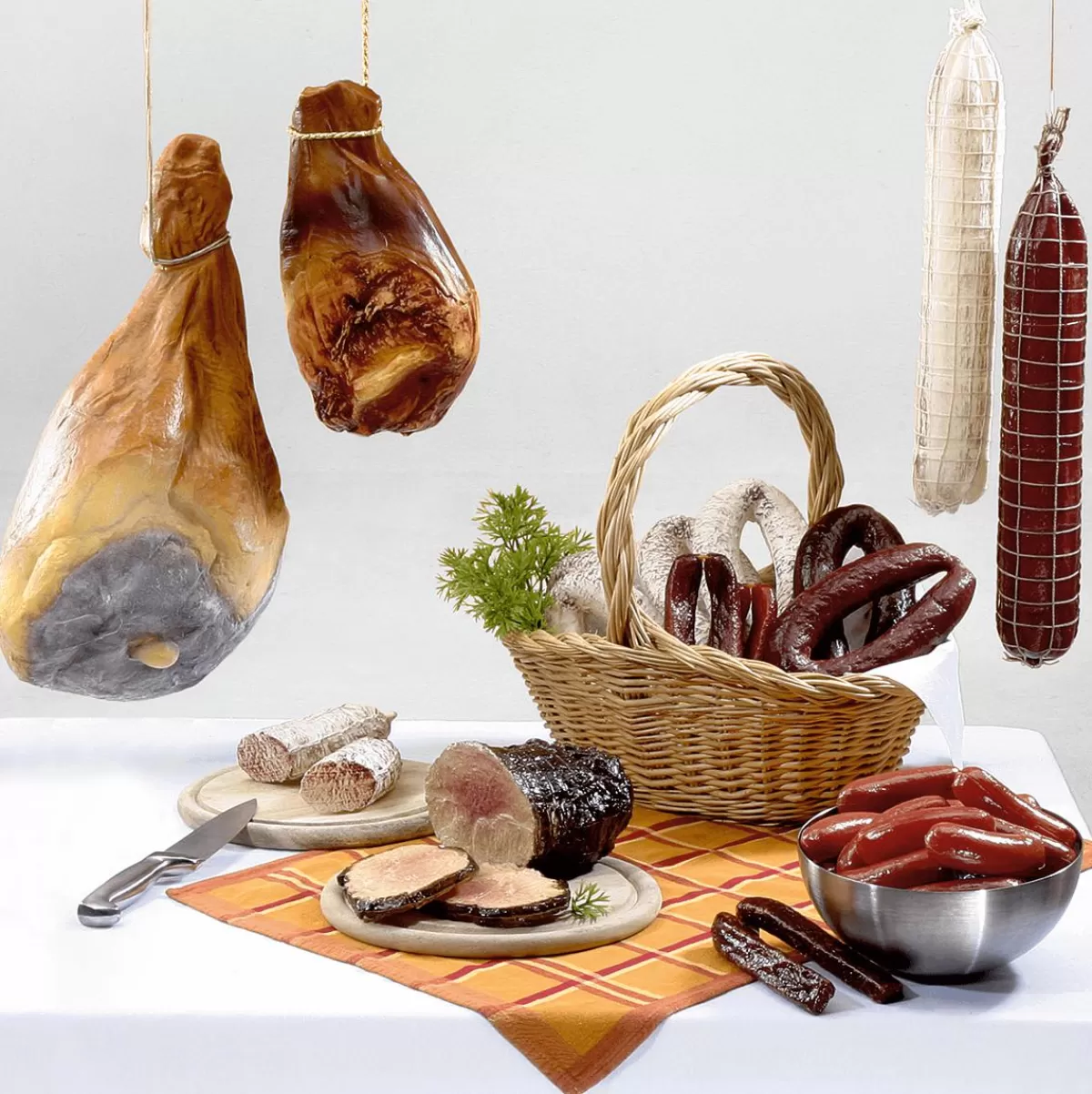 DecoWoerner Parma Ham Food Replica 48 Cm