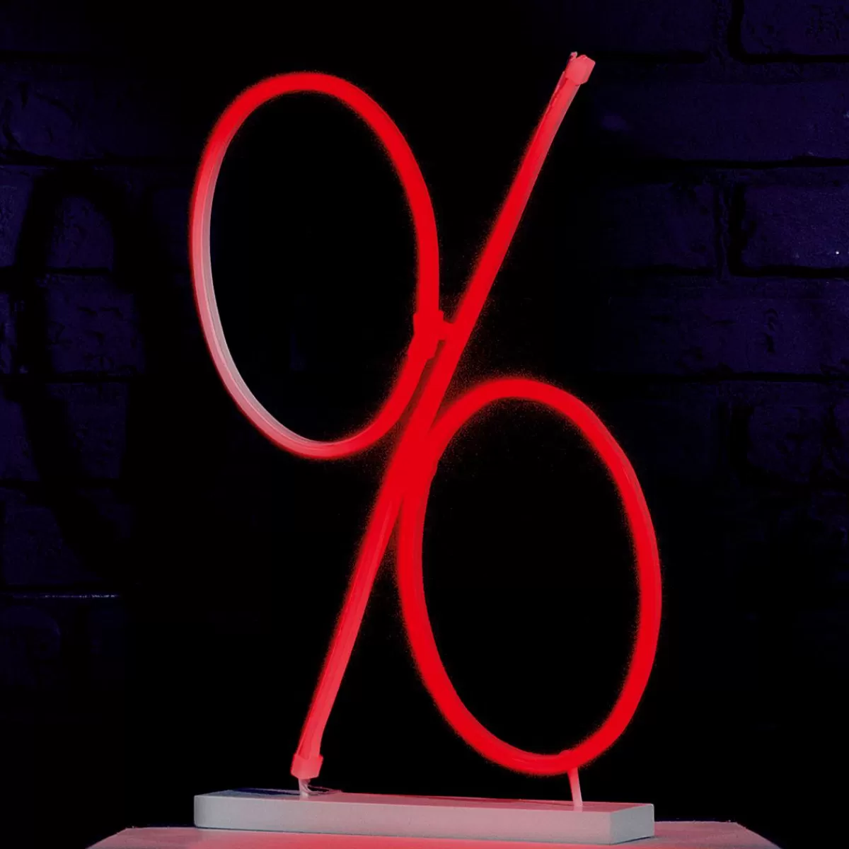 DecoWoerner Percent Symbol Neon Flex, Height 50 Cm