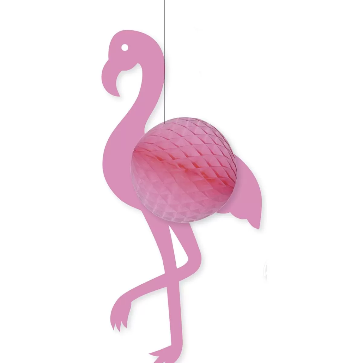 DecoWoerner Flamingo Made Of Honeycomb Paper 68 Cm