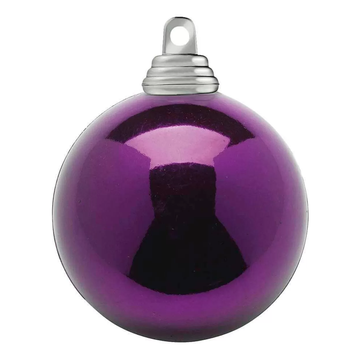 DecoWoerner Plum, Shiny Christmas Balls Made Of Flame Retardant Plastic, 6 Cm Ø - 24 Pcs.