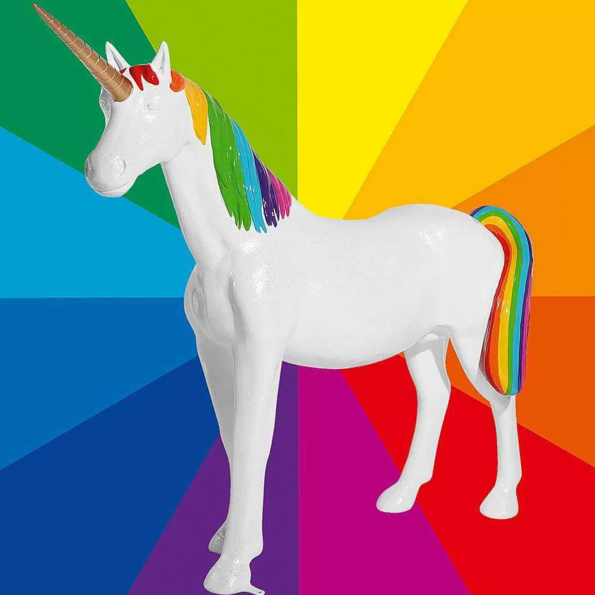 DecoWoerner Rainbow Unicorn Figure Desired Colour