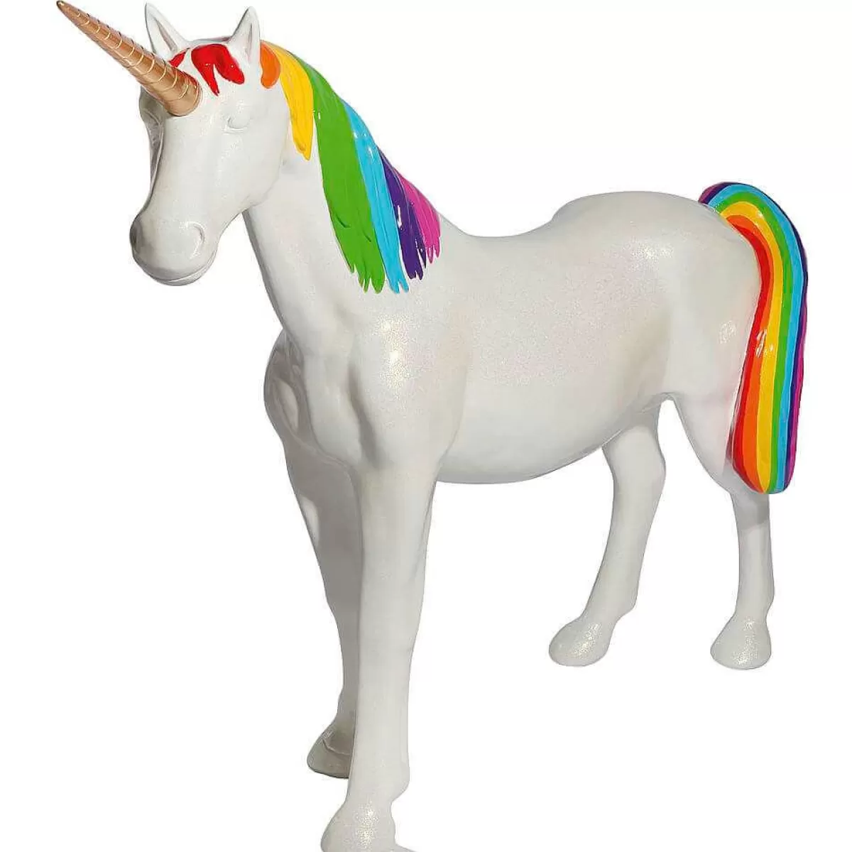 DecoWoerner Rainbow Unicorn Figure, Length 130 Cm