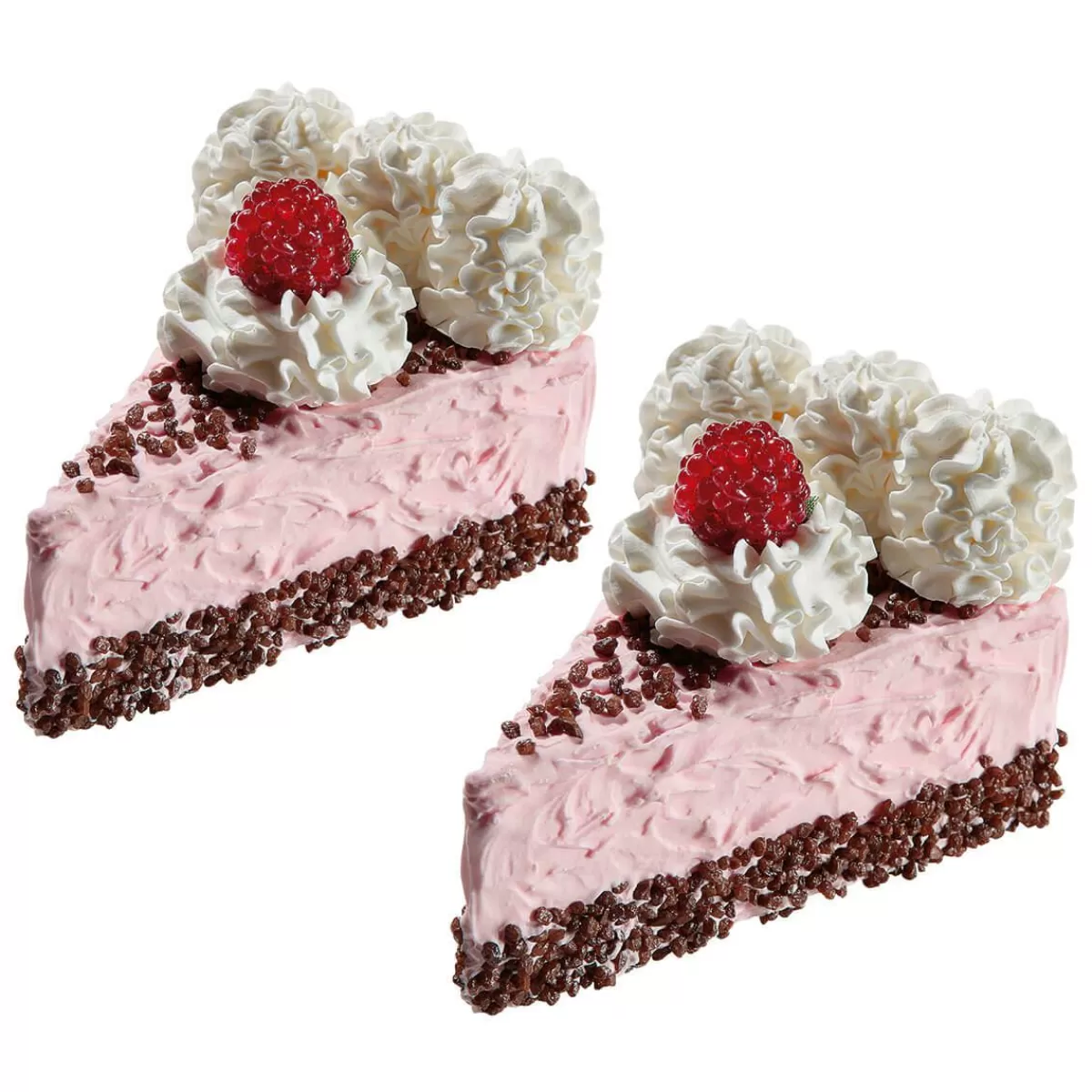 DecoWoerner Raspberry Pie Pieces, Set Of 2 Food Dummies 12 Cm