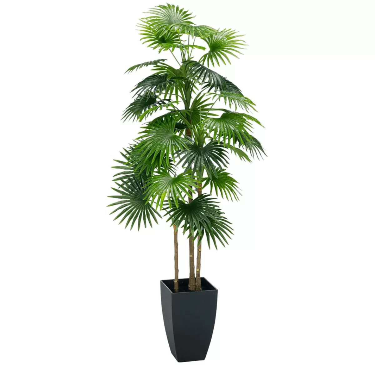 DecoWoerner Ready Potted Fan Artificial Palm 105 Cm