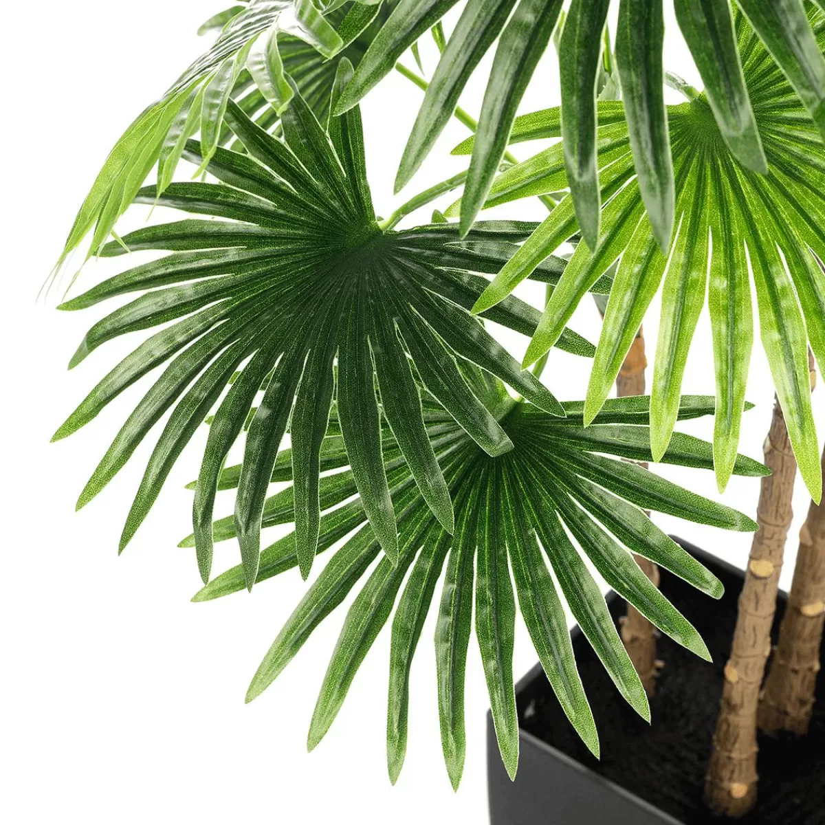 DecoWoerner Ready Potted Fan Artificial Palm 105 Cm