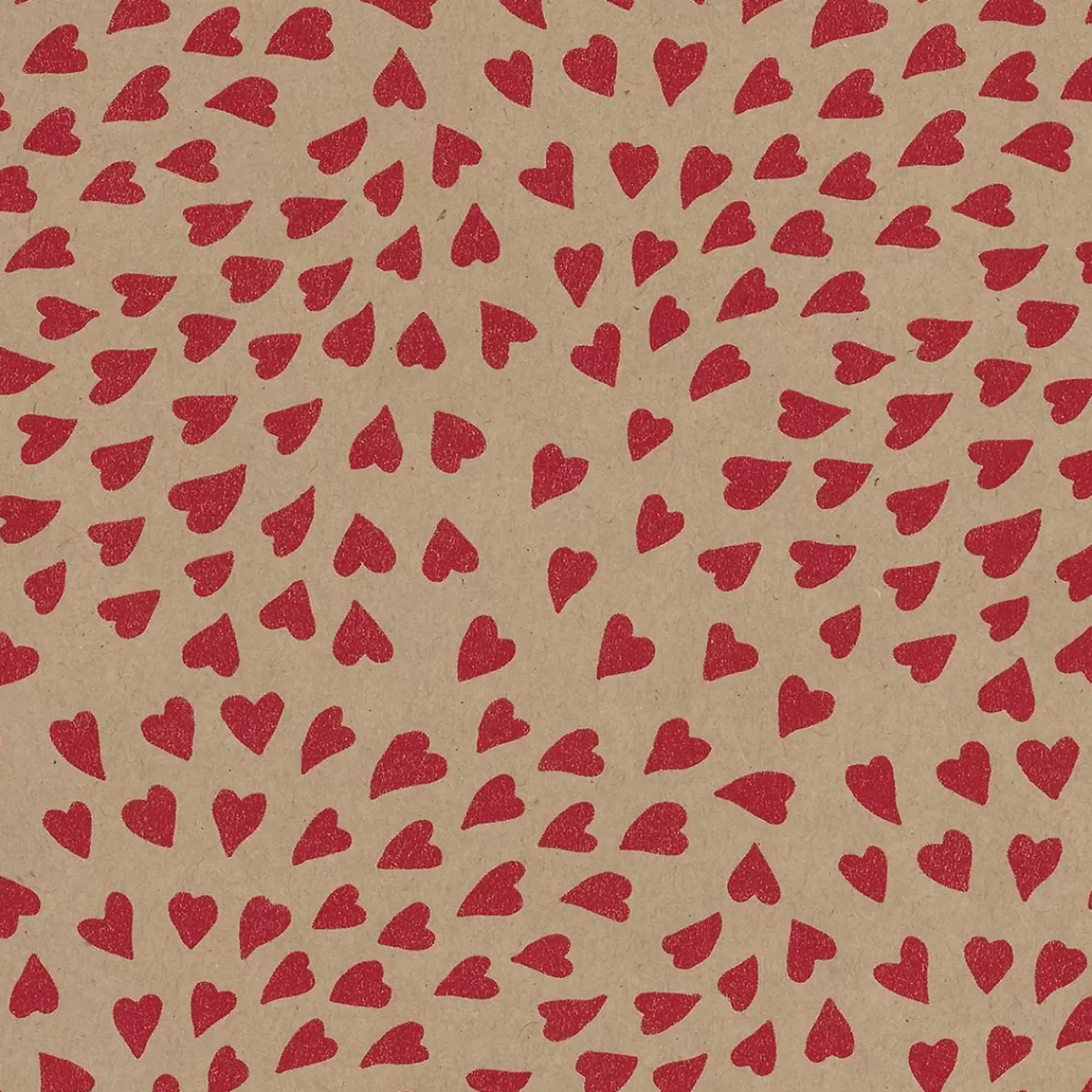 DecoWoerner Recycled Kraft Paper With Hearts - 50 M Wrapping Paper Roll