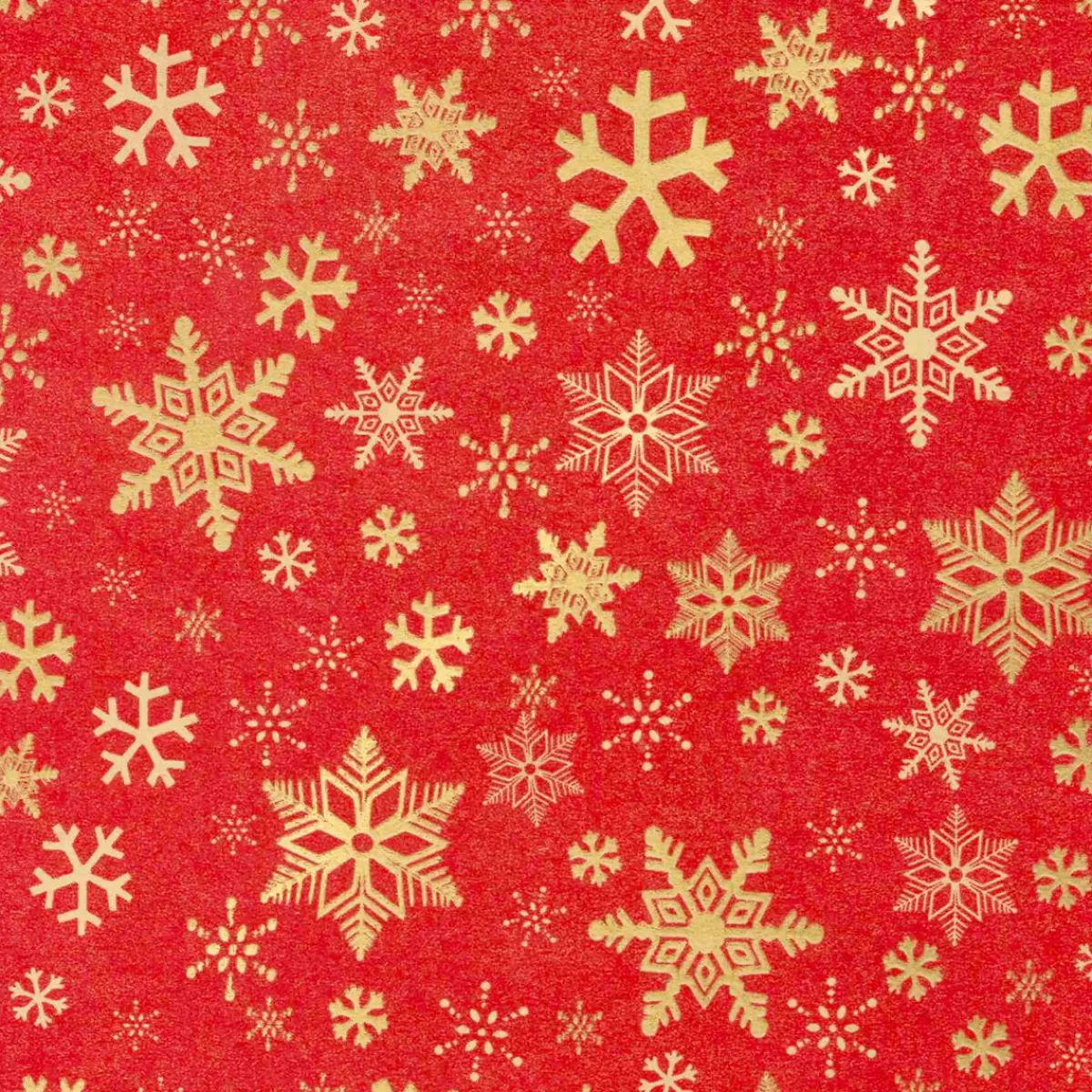 DecoWoerner Recycled Kraft Paper With Golden Snowflakes - 50 M Roll Of Wrapping Paper