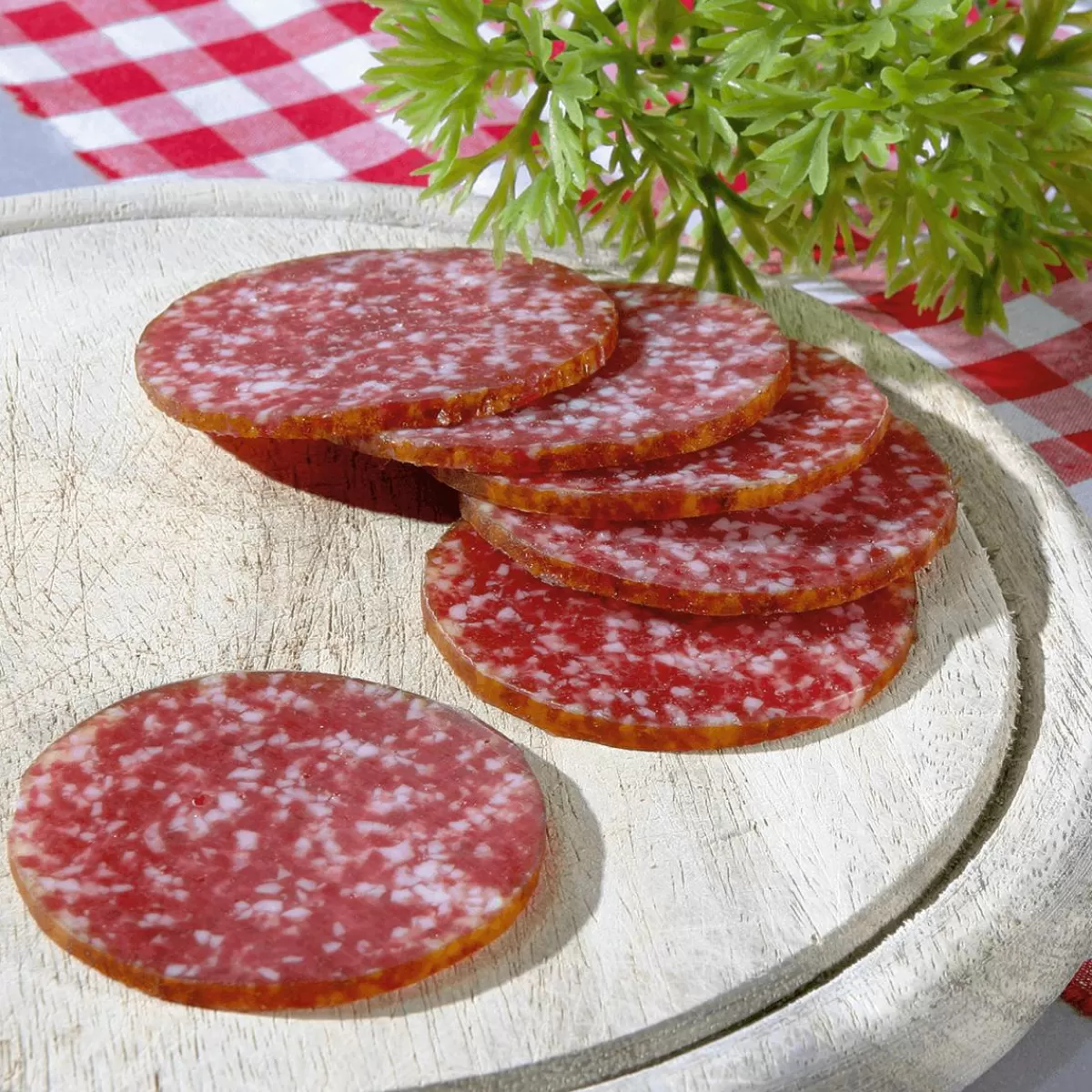 DecoWoerner Salami Cold Cuts Food Dummy, Package 3 Pieces