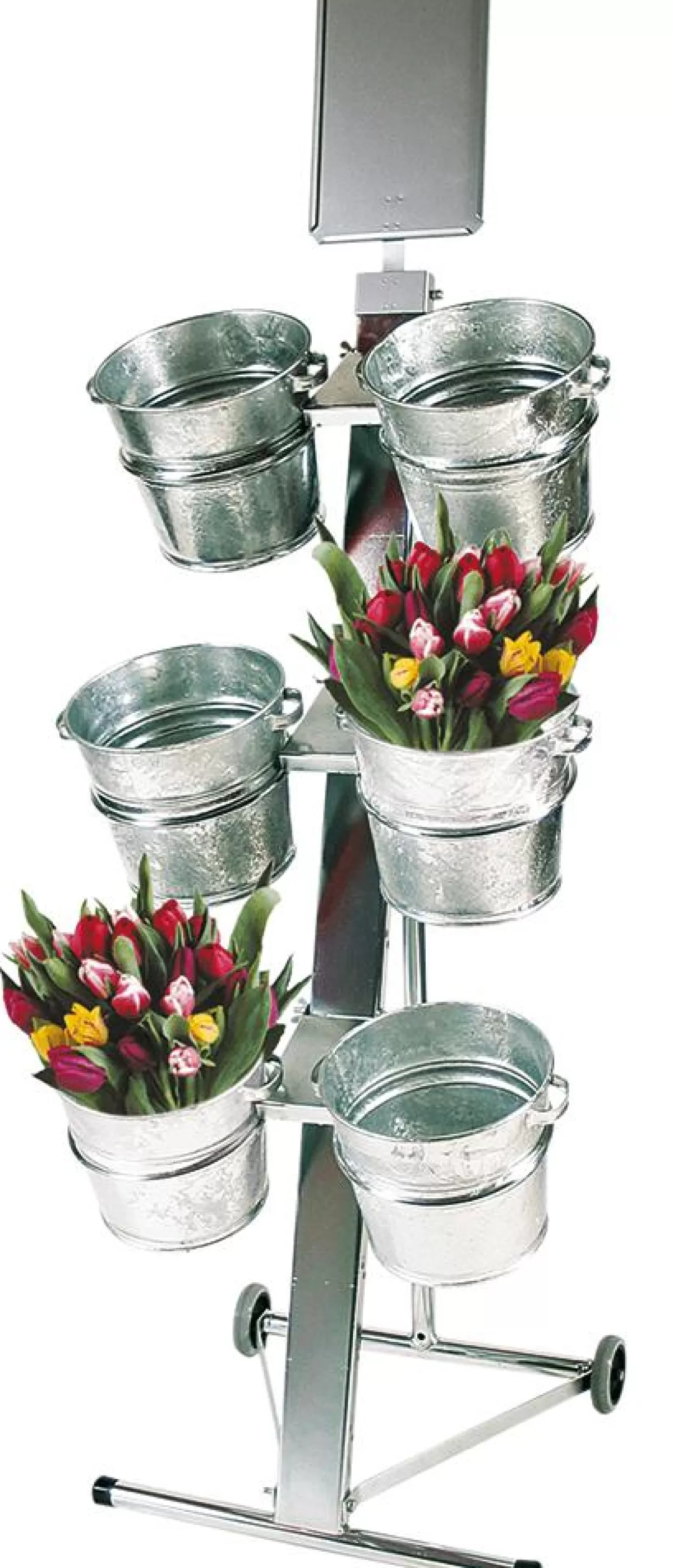 DecoWoerner Sales Stand For Cut Flowers, 6 Buckets