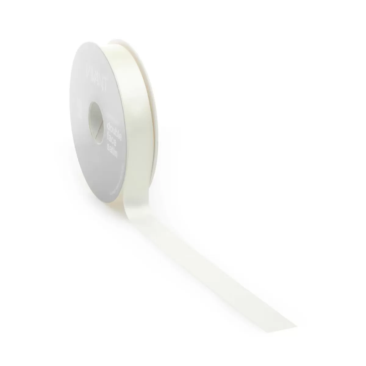 DecoWoerner Satin Ribbon, 25 Mm X 25m Cream