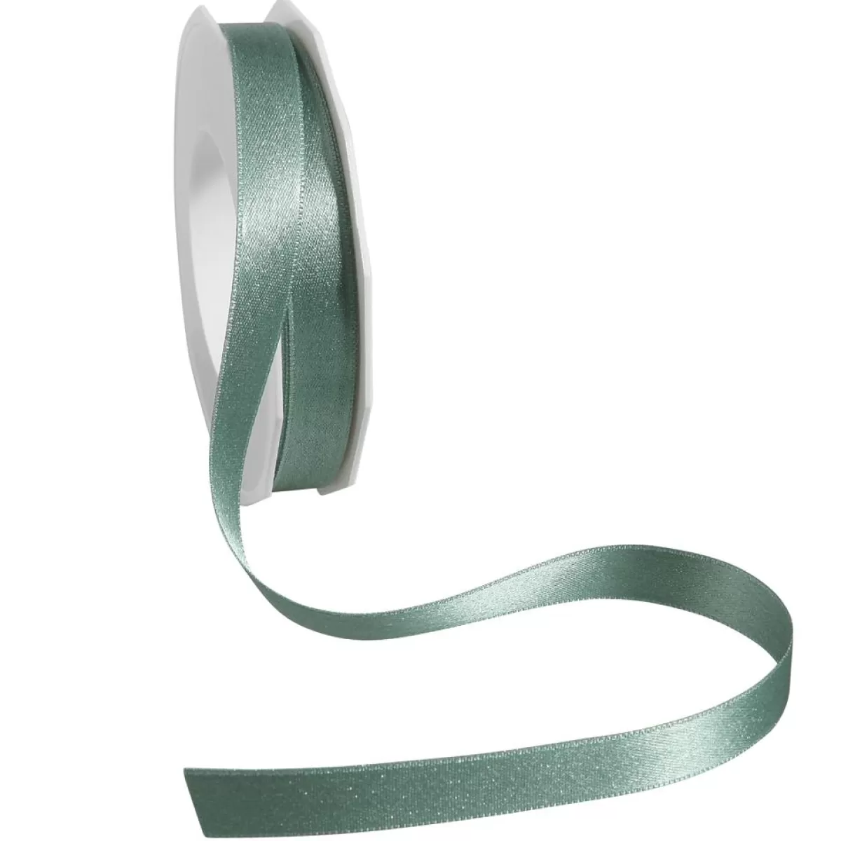 DecoWoerner Satin Ribbon Glitter, 15 Mm, 20 M, Mint