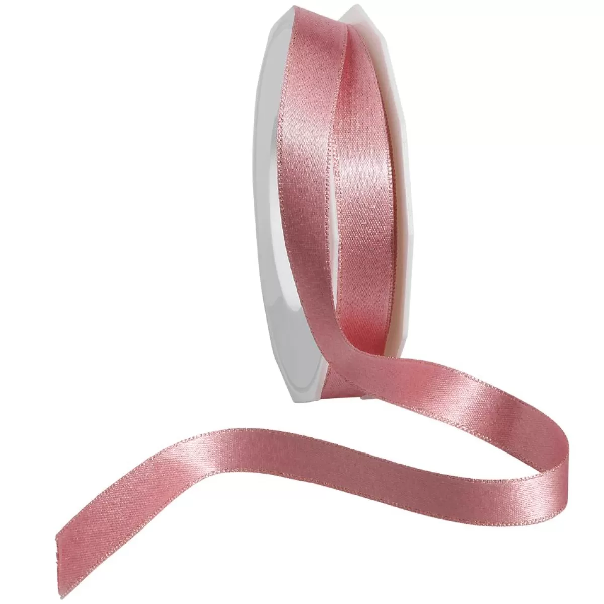 DecoWoerner Satin Ribbon Glitter, 15 Mm, 20 M, Rose