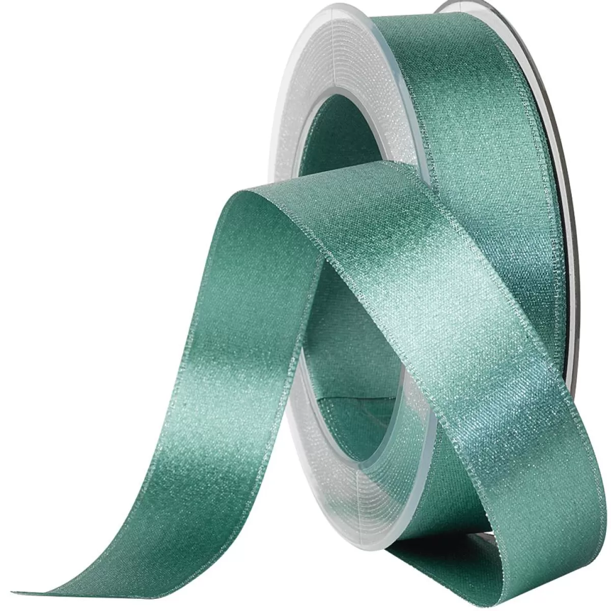 DecoWoerner Satin Ribbon Glitter, 25 Mm, 20 M, Mint