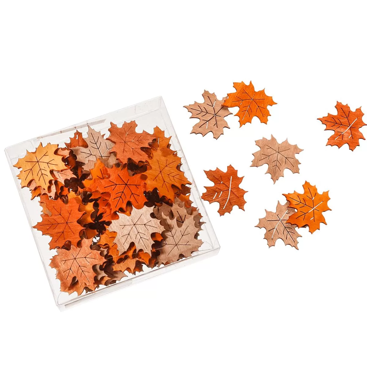 DecoWoerner Scatter Maple Autumn Leaves 72 Pieces 3,5 X 4 Cm