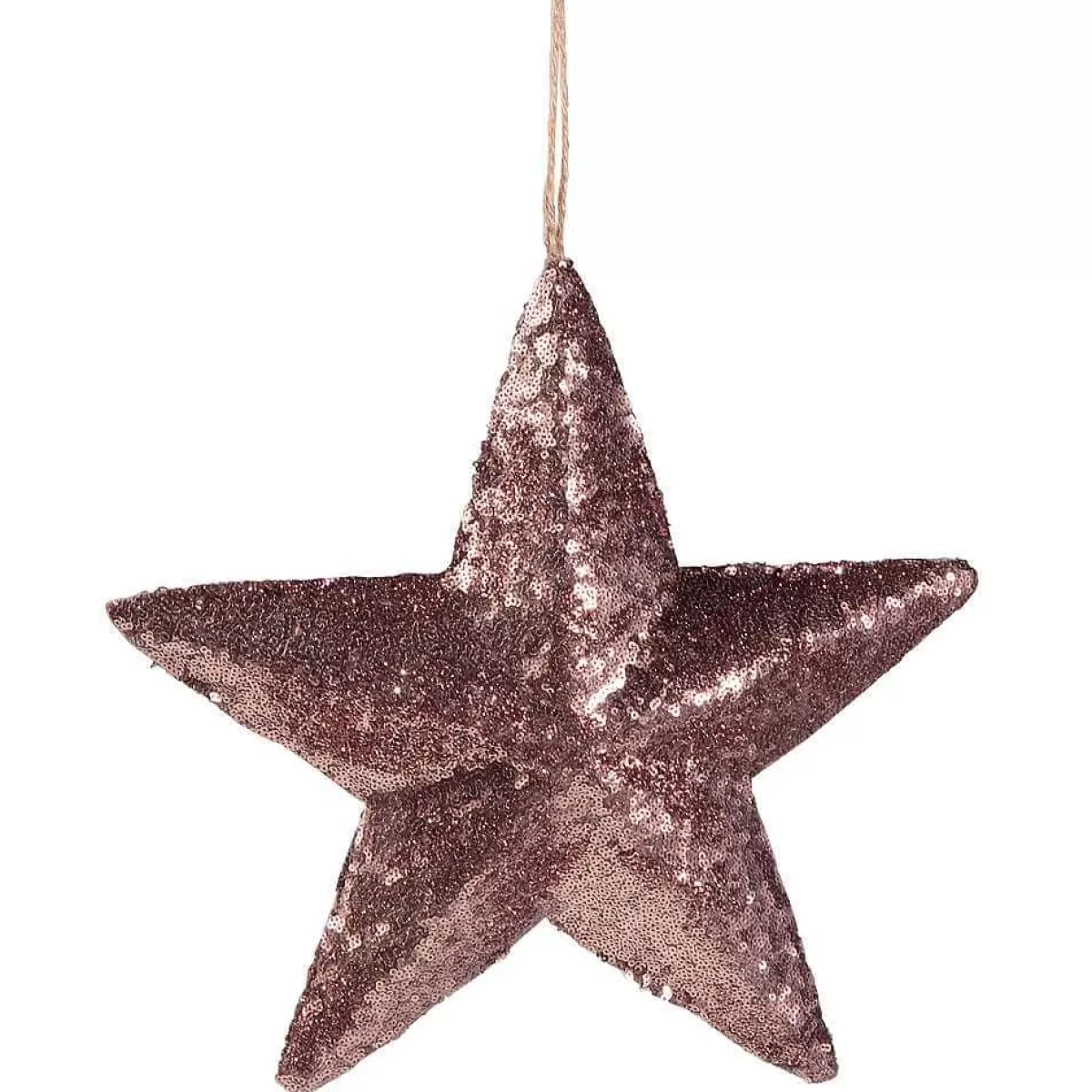 DecoWoerner Sequins Star Ø 33 Cm, Nougat