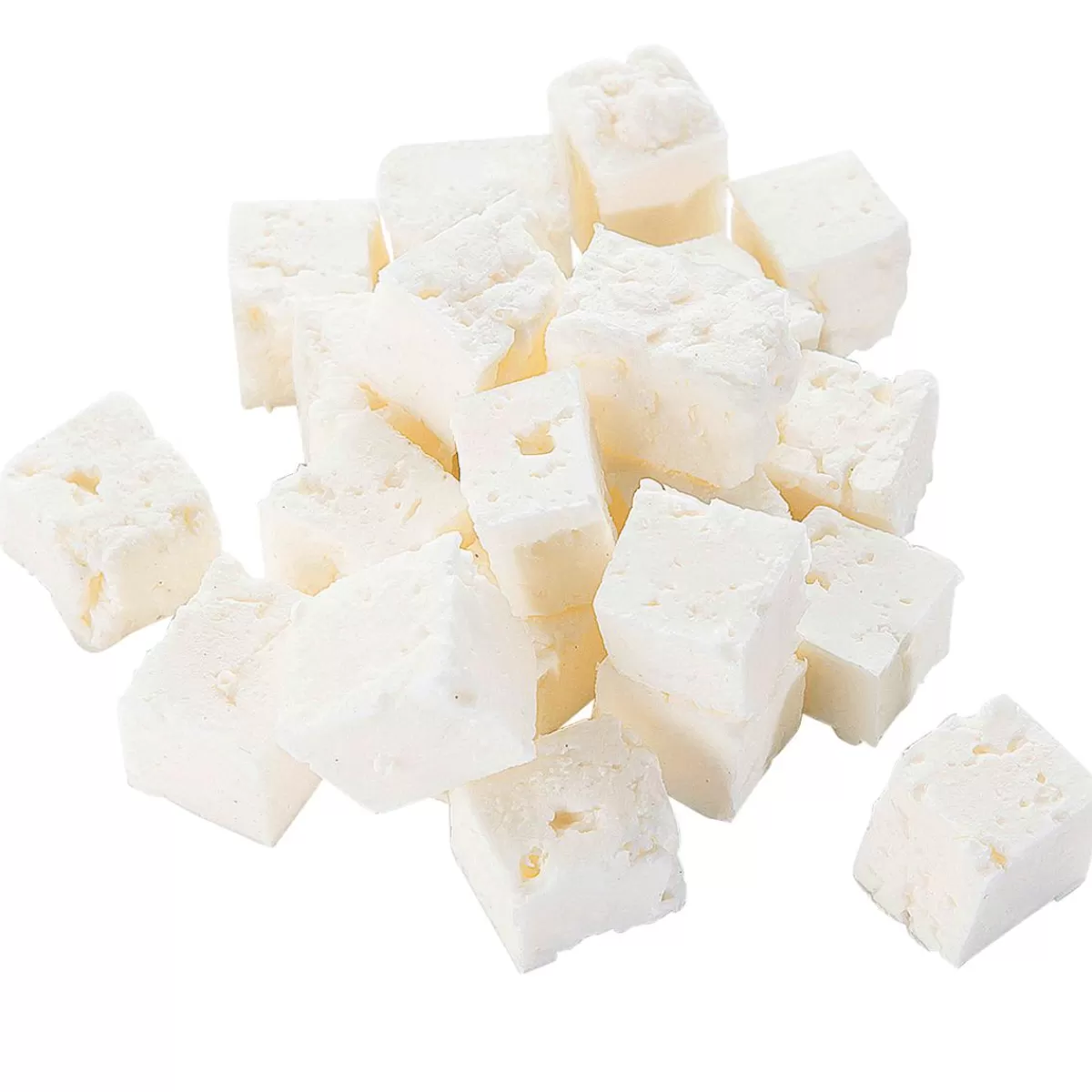 DecoWoerner Sheep's Milk Cheese Cubes Food Replica, 20 Pieces