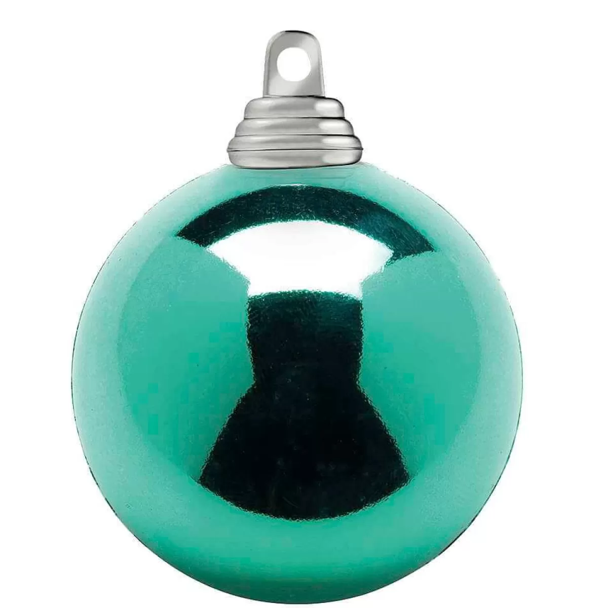 DecoWoerner Shiny Aqua Christmas Baubles Made Of Flame Retardant Plastic, 6 Cm Ø - 24 Pcs.