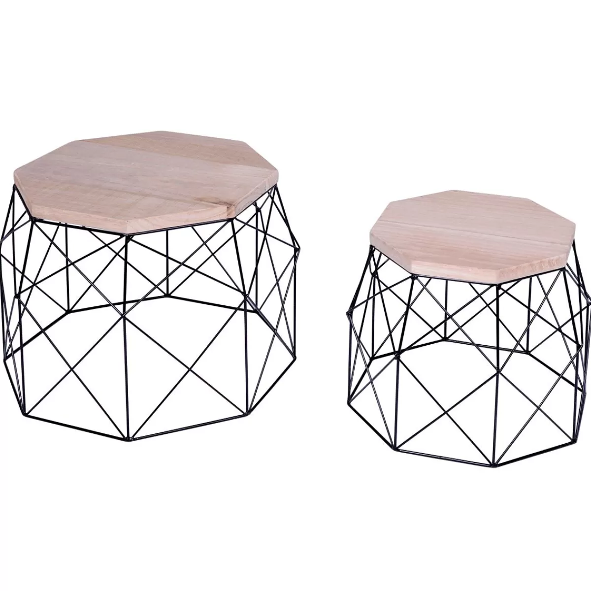 DecoWoerner Side Table "Hexagon" Double Set