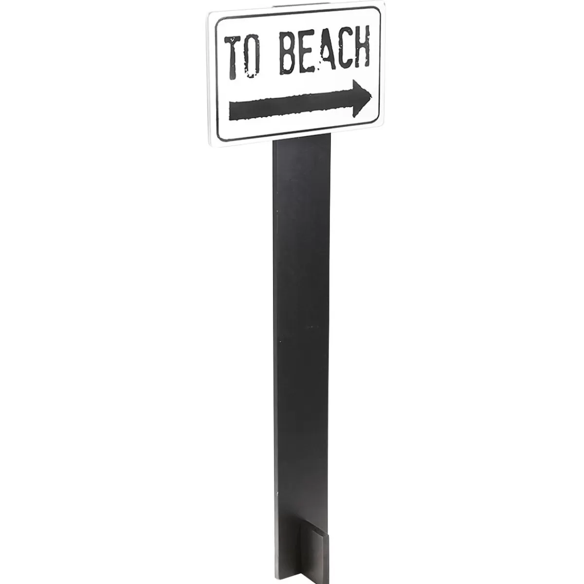 DecoWoerner Signpost Beach -white Height 120 Cm