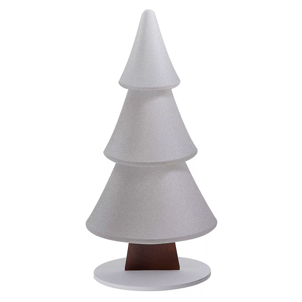 DecoWoerner Snow Fir Display With Glitter 34 X 69 Cm Silver