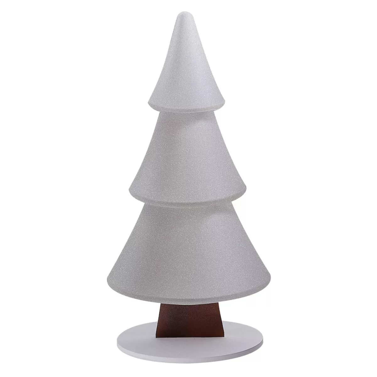 DecoWoerner Snow Fir Stand With Glitter 49 X 99 Cm Silver