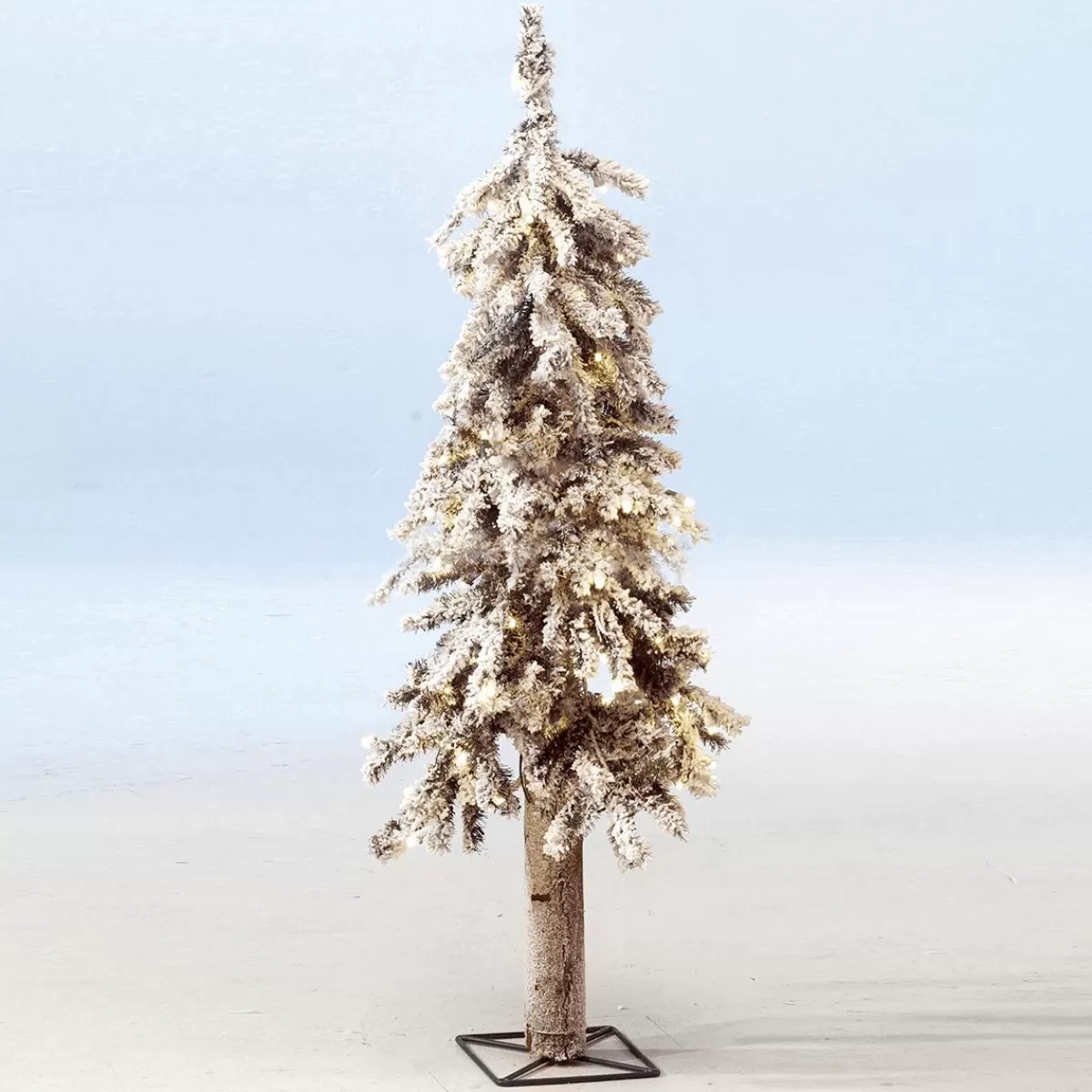 DecoWoerner Snowy Artificial Alpine Fir Tree With LED 60 Cm