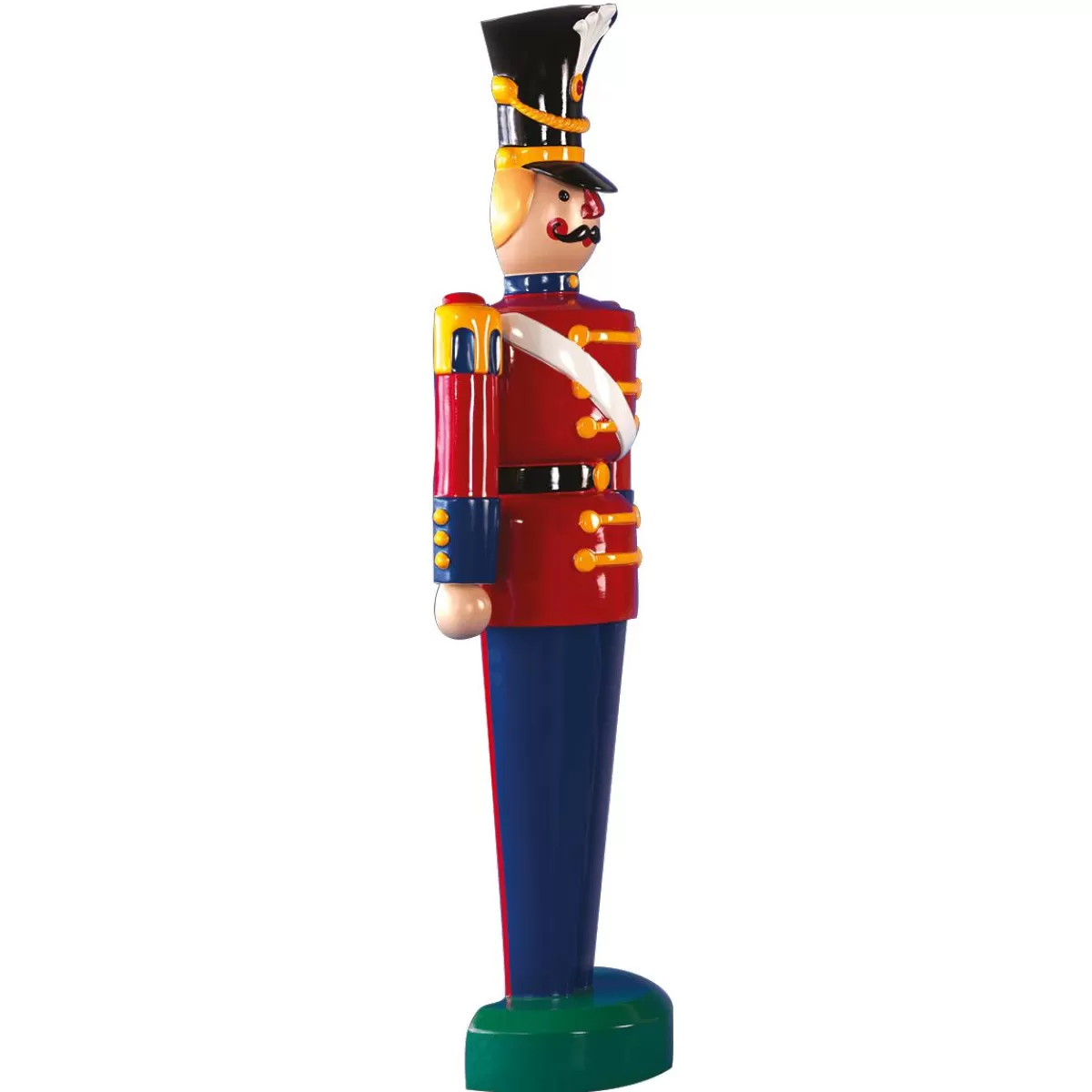 DecoWoerner Soldier Figure 185 Cm, Red-blue, Half Plastic