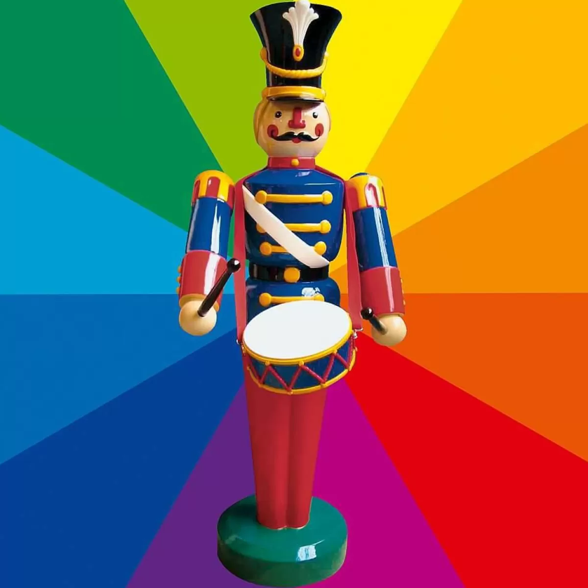 DecoWoerner Soldier Figure With Drum 185 Cm