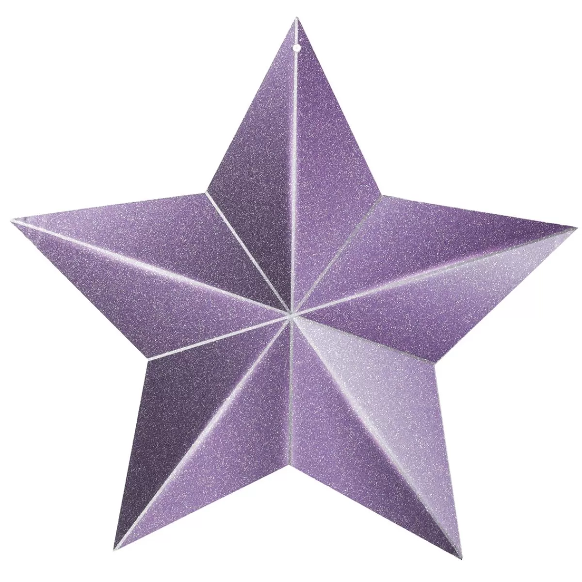 DecoWoerner Star Display Hanger Purple, Glittered